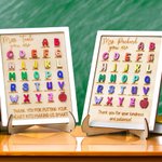 Personalised 3D Alphabet Handmade Classroom Sign Decor Affirmation Sign with Stand Teacher Appreciation Gifts Class Gift End of Year Teacher Gift