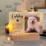 Gepersonaliseerd LED-nachtlampje met houten basis en foto's van huisdieren Sympathie geschenk voor dierenliefhebbers