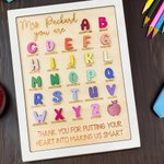 Personalised 3D Alphabet Handmade Classroom Sign Decor Affirmation Sign with Stand Teacher Appreciation Gifts Class Gift End of Year Teacher Gift
