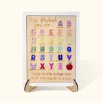 Personalised 3D Alphabet Handmade Classroom Sign Decor Affirmation Sign with Stand Teacher Appreciation Gifts Class Gift End of Year Teacher Gift
