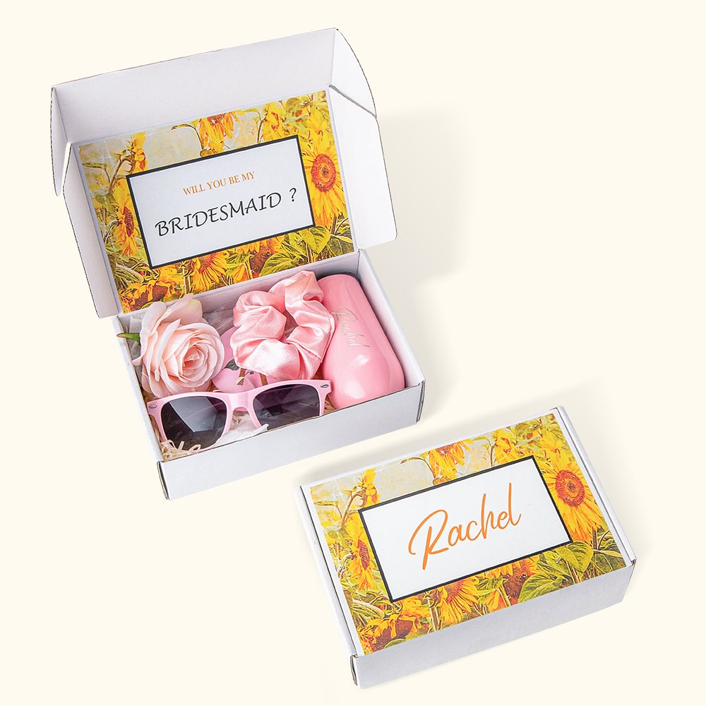 Coffret cadeau de demande en mariage personnalisé pour l'enterrement de vie de jeune fille Mariage Personnalisé 8pcs Suit