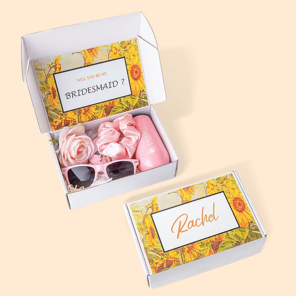 Coffret cadeau de demande en mariage personnalisé pour l'enterrement de vie de jeune fille Mariage Personnalisé 8pcs Suit