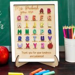 Personalised 3D Alphabet Handmade Classroom Sign Decor Affirmation Sign with Stand Teacher Appreciation Gifts Class Gift End of Year Teacher Gift