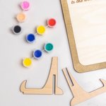 Marco de madera personalizado con soporte para huellas de manos Regalo DIY para el recuerdo de papá Regalo para el Día del Padre de los niños