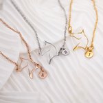 Pulsera personalizada de caballo con inicial Charm Joyería para ecuestre Amante de los caballos Regalo de cumpleaños