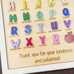 Personalised 3D Alphabet Handmade Classroom Sign Decor Affirmation Sign with Stand Teacher Appreciation Gifts Class Gift End of Year Teacher Gift