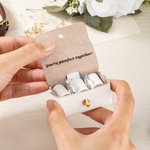 Gepersonaliseerde lederen ring drager zakje voor hondenhalsband met gegraveerde tekst voorstel verloving bruiloft feest cadeau voor nieuw paar