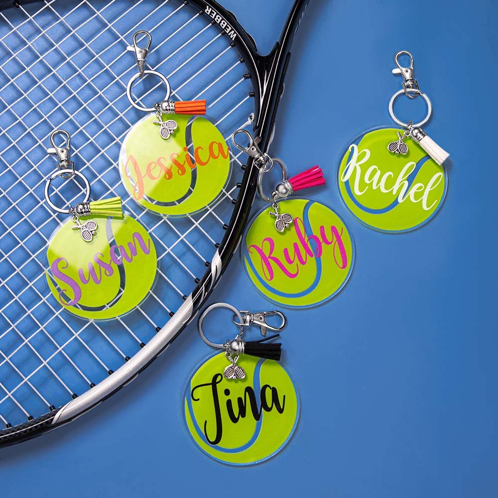 personalisierten Tennistaschen-Schlüsselanhänger