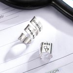 Personalized Stethoscope ID Tag Ring with Name Graduation Gift for Nurse Doctor