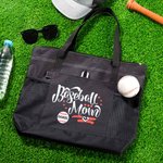 Bolsa de malla impermeable personalizada con nombre y varios compartimentos para mamá de softball de béisbol Regalo de cumpleaños del Día de la Madre para mujeres amantes del deporte