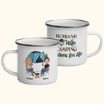 Gepersonaliseerde echtgenoot en echtgenote Camping Partners voor het leven emaille mok Gifts voor kamperen echtpaar Gift