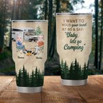 Gepersonaliseerde Baby Let's Go Camping Bos Reizen Vakantie 30oz Tumbler Valentijnsdag Gift
