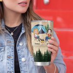 Gepersonaliseerde man en vrouw Camping Partners voor het leven Forest Adventure 30oz Tumbler Anniversary Gift