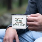 Gepersonaliseerde echtgenoot en echtgenote Camping Partners voor het leven emaille mok Gifts voor kamperen echtpaar Gift