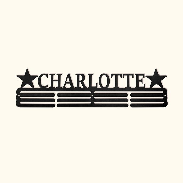 Medal Hanger Holder with Stars Metal Art Sign