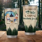 Gepersonaliseerde man en vrouw Camping Partners voor het leven Forest Adventure 30oz Tumbler Anniversary Gift
