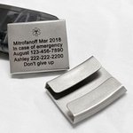 Alerta Médica Personalizada Etiqueta de Identificación de Emergencia Placa de Seguridad para Banda de Reloj Fitness Corredores Atletas Escaladores Anc