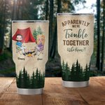 Gepersonaliseerde Apparently We're Trouble Together Who Knew Camping Couple 30oz Tumbler Gift voor Camping Couple