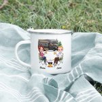 Gepersonaliseerde Life is Better When You're Camping Emaille Mok voor kampeerliefhebber Outdoor Hiking Gifts