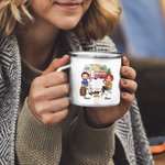 Gepersonaliseerde Making Memories One Campsite at A Time Emaille mok voor echtpaar vriend kampeerder cadeau