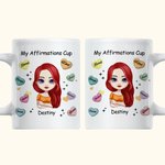 Personalisierte Meine Affirmationen Tasse Tägliche Affirmation Weißer Keramikbecher Inspirierendes Geschenk für Büro und Zuhause