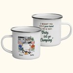 Gepersonaliseerde I Want to Hold Your Hand at 80 and Say Baby Let's Go Camping Email Mok Camping Lover Couple Gift