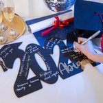 Personalized Wooden Glitter Graduation Cap Guestbook Sign with Name and Year Graduation Party Decoration Gift for Class of 2025 Graduates