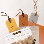 Personalised Birth Flower Leather Name Bookmark for Book Lover Reader Writer Students Friends Birthday Graduation Thank You Gift