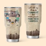 Personalizzato coppia viaggio Campfire Party vacanza tempo libero 30 oz Tumbler regalo per coppia migliore amico