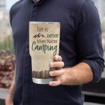 Personnalisé Montagne Camping Couple Voyage Aventure Life Is Better 30oz Tumbler 30oz Camping Gifts