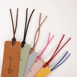 Personalised Birth Flower Leather Name Bookmark for Book Lover Reader Writer Students Friends Birthday Graduation Thank You Gift