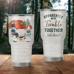Conversazione divertente personalizzata con coppia in vacanza in campeggio Tumbler da 30 once Regalo per appassionati di campeggio