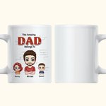 Personalised Amazing Dad Belongs to His Kids Ceramic Mug with Names Birthday Father's Day Gift for Him