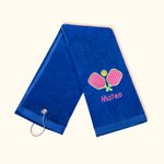 Personalised Pickleball Paddles Crossed Embroidery Design Super Absorbent Soft Lightweight Sports Towel with Loop Father Gift Pickleball Player Gift