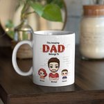Personalised Amazing Dad Belongs to His Kids Ceramic Mug with Names Birthday Father's Day Gift for Him