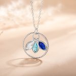 Personalisierte 2-5 Birthstones Familie Halskette für Mama Oma Schwester Muttertag Thanksgiving Day Birthstone Jewelry