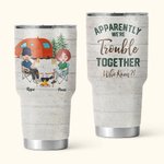 Conversazione divertente personalizzata con coppia in vacanza in campeggio Tumbler da 30 once Regalo per appassionati di campeggio