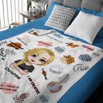 Personalisierte tägliche Erinnerungen Ich wachse jeden Tag alles wird OK Decke Ermutigung Zitate Haut freundlich