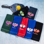 Personalised Pickleball Paddles Crossed Embroidery Design Super Absorbent Soft Lightweight Sports Towel with Loop Father Gift Pickleball Player Gift