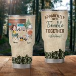 Personalizzato Trouble Couple Camping Journey Chat and Drink by the Campfire 30oz Tumbler Couple Gift
