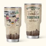 Personalizzato We're Trouble Together Coppia di campeggio Scenario naturale 30 oz Tumbler Regalo per gli appassionati di campeggio
