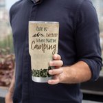 Gepersonaliseerde Snow Mountain Camping Koppel Kampvuur Party 30oz Tumbler Verjaardagscadeau Camping Gift