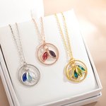 Personalisierte 2-5 Birthstones Familie Halskette für Mama Oma Schwester Muttertag Thanksgiving Day Birthstone Jewelry