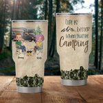 Gepersonaliseerde Snow Mountain Camping Koppel Kampvuur Party 30oz Tumbler Verjaardagscadeau Camping Gift