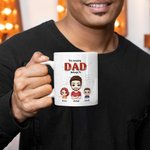 Personalised Amazing Dad Belongs to His Kids Ceramic Mug with Names Birthday Father's Day Gift for Him