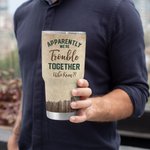 Personalizzato We're Trouble Together Coppia di campeggio Scenario naturale 30 oz Tumbler Regalo per gli appassionati di campeggio