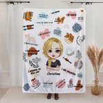 Personalisierte tägliche Erinnerungen Ich wachse jeden Tag alles wird OK Decke Ermutigung Zitate Haut freundlich