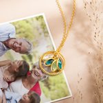 Personalisierte 2-5 Birthstones Familie Halskette für Mama Oma Schwester Muttertag Thanksgiving Day Birthstone Jewelry