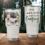 Personalisierte besser Camping Leben Paar Reisen sonnigen Tag Urlaub 30oz Becher Jahrestag Geschenk