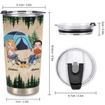 Vaso de 20oz personalizado para bebidas calientes y frías Regalo de aniversario para pareja